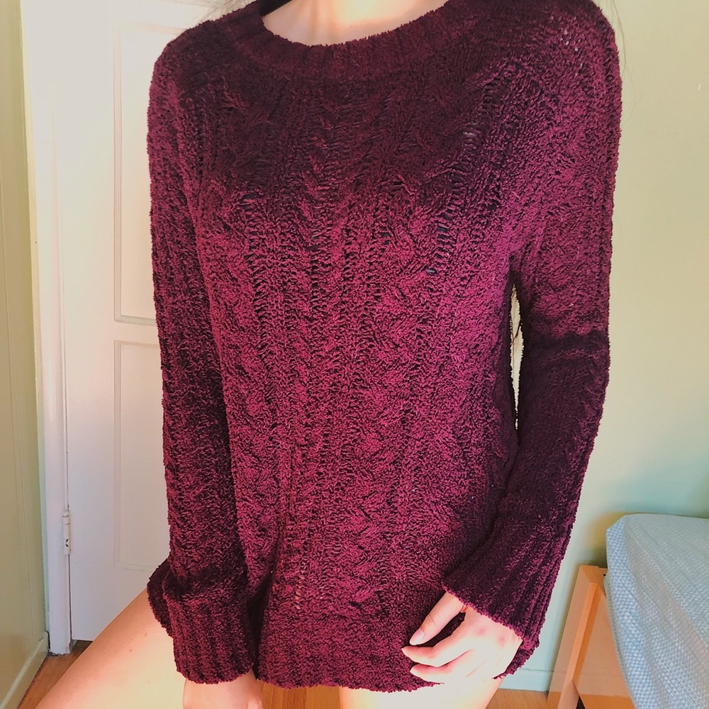 Cozy Burgundy Sweater